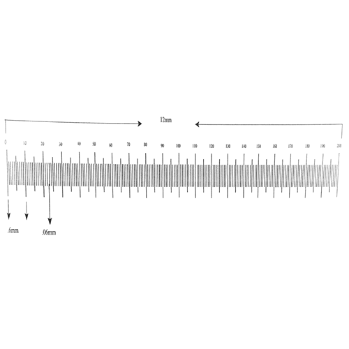 Reticle Ruler 12mm 100 Divisions
