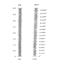 Reticle Ruler Vertical 12mm and 0.450 Inch