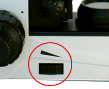 Microscope rheostat control Microscope rheostat control